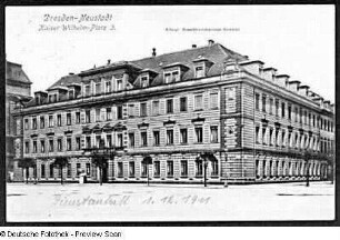 Dresden-Neustadt, Kaiser-Wilhelm-Platz 3. Königliche Brandversicherungs-Kammer. Außenansicht