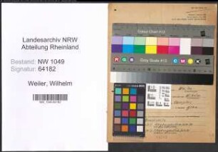 Entnazifizierung Wilhelm Weiler , geb. 09.08.1890 (Postbeamter)