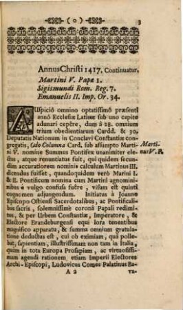 Compendium Annalium Ecclesiasticorum Eminentissimi Cardinalis Caesaris Baronii, 18. Incipiens ab Anno 1417. Perveniens usque ad Annum 1478
