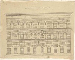 Zocher, Ernst; Siena (Toskana, Italien); Palazzo Piccolomini - Aufriss