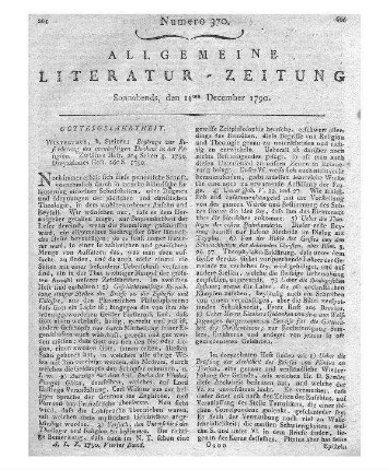Beyträge zur Beförderung des vernünftigen Denkens in der Religion. H. 12-13. [Hrsg. von H. Corrodi]. Winterthur: Steiner 1790