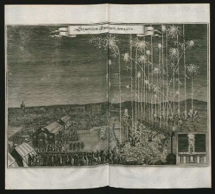Schwedischen Fewerwerks. Anno 1650.