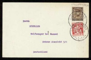 Brief von Felix Timmermans an Will Scheller