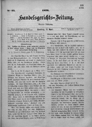 No. 15. 15. April 1876