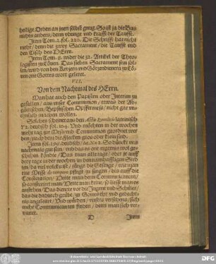 VII. Von dem Nachtmahl des Herrn.