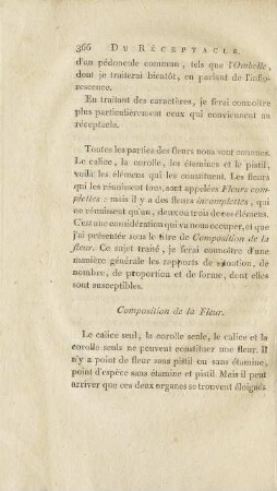 Composition de la Fleur.
