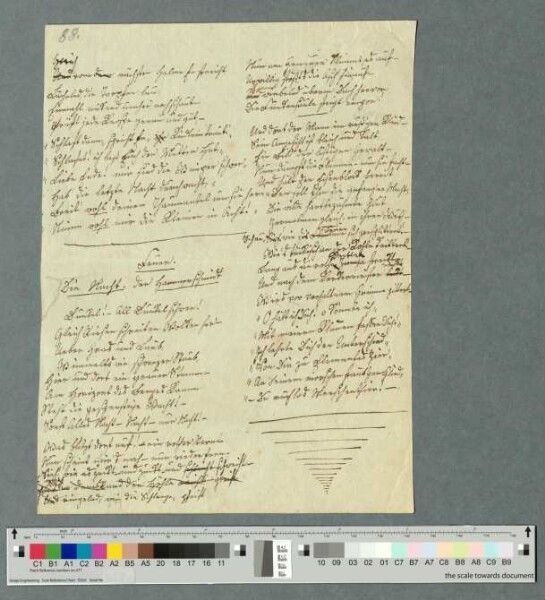 [Die Elemente], Gedichtzyklus, korrigierte Reinschrift, [nach
                              1838]