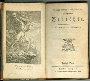 Christian Friedrich Daniel Schubarts sämtliche Gedichte . Von ihm selbst herausgegeben, Bd. 2