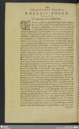 Tractatus Primus - Tractatus Septimus Rosarii Abbreviati