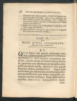 Cap. V. De Modis Quibus Ususfructus Parentum Finitur.