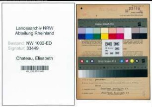 Entnazifizierung Elisabeth Chateau, geb. 11.12.1904 (Studienraetin)