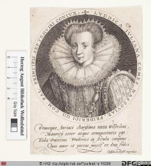 Bildnis Luise Juliane, Kurfürstin von der Pfalz, geb. Prinzessin von Oranien