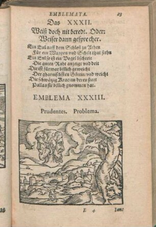 Emblema XXXIII. Prudentes. Problema.