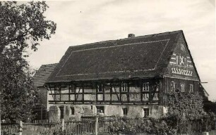 Alter Fachwerkbau in Niederkaina : Stary tykowany dom w Delnjej Hórce
