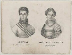 Bildnisse des Leopold Großherzog von Toscana und seiner Frau Maria Anna Caroline