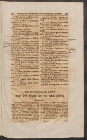 Das vier und dreißigste Capitel. Vom Post-Wesen und was dahin gehörig