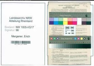 Entnazifizierung Erich Mergener , geb. 05.06.1915 (Polizeiinspektor)
