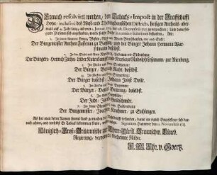 Demnach resolviret worden, den Tabacks-Impost in der Graffschafft Hoya, inclusivè des West- und Thedinghausischen Districts, hiesigen Antheils, abermals auf 4. Jahr lang, ... zu verpachten ... : Signatum Hannover den 11. Novembris 1723.