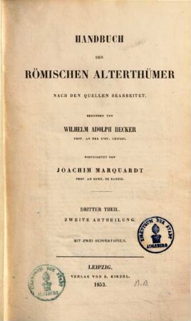 Handbuch der römischen Alterthümer, 3,2