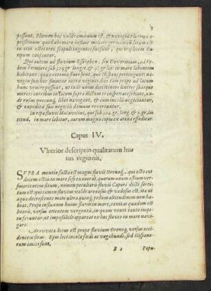 Caput IV. Ulterior descriptio qualitatum huius regionis.