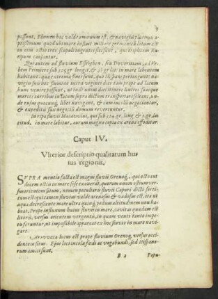 Caput IV. Ulterior descriptio qualitatum huius regionis.