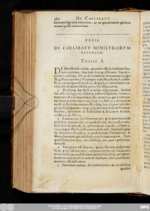 XXIII. De Coelibatu Ministrorum Ecclesiae.