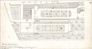 Stegmann, Carl von; Zeichnungen für Publikationen - Villa, Medici (Lageplan m. Grundriss)
