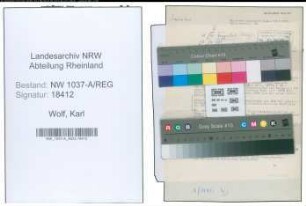 Entnazifizierung Karl Wolf , geb. 17.04.1904 (Sparkassendirektor)