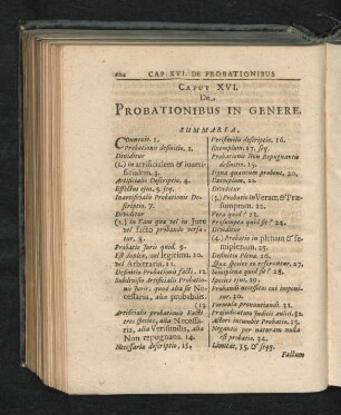 Caput XVI. De Probationibus In Genere.