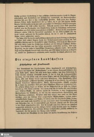 Die einzelnen Landschaften
