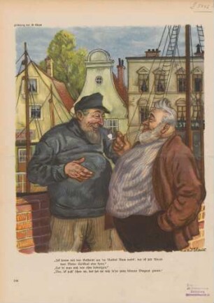 "Ick heww mit den Gastwirt um 'ne Buddel Rum wedd', dat ...