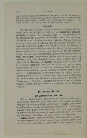 IV. Roms Verfall