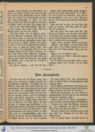 Vom Kartenspielen.