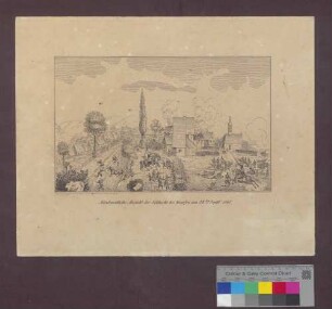 "Nordwestliche Ansicht der Schlacht bei Staufen am 24ten Septbr. 1848."