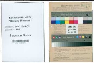 Entnazifizierung Gustav Bergmann , geb. 23.06.1896 (Bibliothekar)
