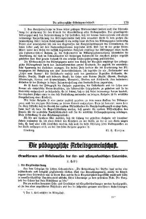 Die pädagogische Arbeitsgemeinschaft