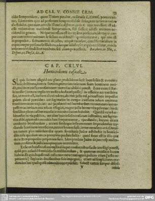 Cap. CXLVI. Homicidium casuale