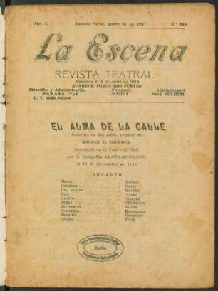 El alma de la calle : comedia en dos actos