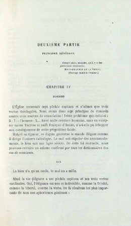 Deuxième partie. Principes généraux