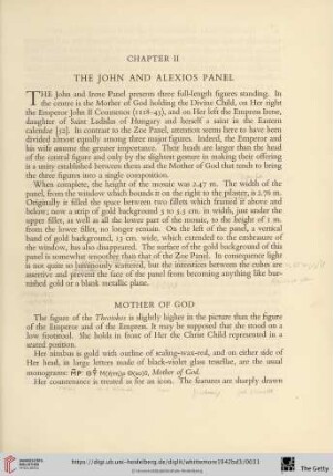 Chapter II: The John and Alexios Panel