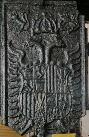 Ofenplatte, mit dem spanischen Wappen