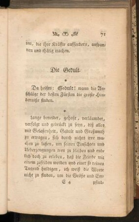 Die Gedult