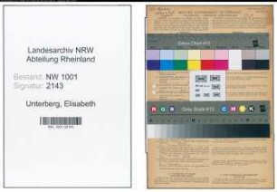 Entnazifizierung Elisabeth Unterberg, geb. 26.10.1912 (Verkaeuferin)