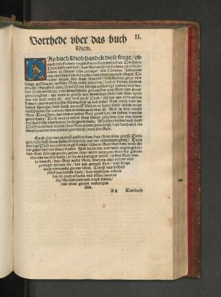 Vorrhede uber das Buch Hiob.