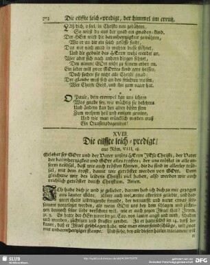 XVIII. Die eilffte leich-predigt, aus Röm. VIII, 18.