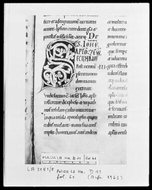 Nekrolog, Welfenchronik und Heiligenviten — Initiale S, Folio 61 recto