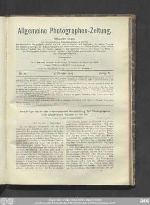 Nr. 27. 2. Oktober 1903. Jahrg. X.