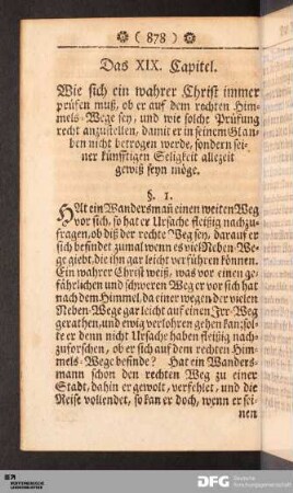 Das XIX. Capitel.