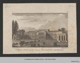 Veduten von Florenz : Vedute der Villa del Poggio Imperiale in Florenz