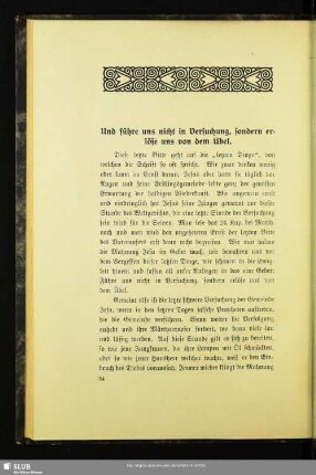 Und führe uns nicht in Versuchung, sondern erlöse uns von dem Übel